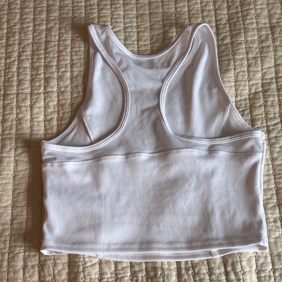 White Racerback Workout Tank Top - Picture 3 of 3